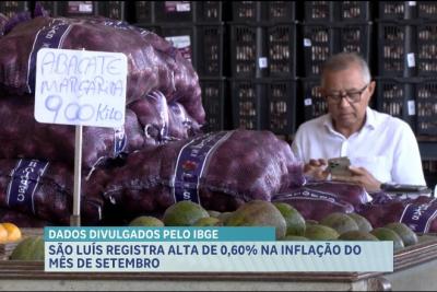 IBGE registra alta de 0,60% na inflação do mês de setembro em São Luís