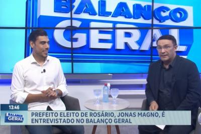 Prefeito eleito de Rosário, Jonas Magno, é entrevistado no Balanço Geral