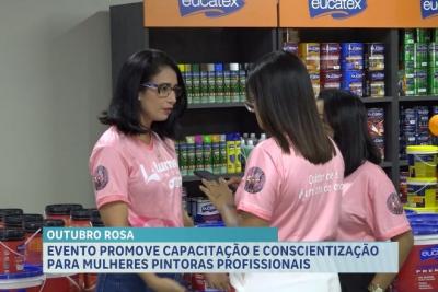 Evento promove capacitação e conscientização para mulheres pintoras em alusão ao Outubro Rosa