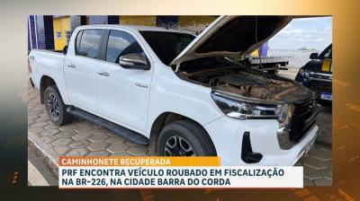 Caminhonete roubada em Pernambuco é recuperada na BR-226 no Maranhão