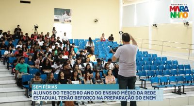 Alunos do terceiro ano do ensino médio da rede estadual participam da 7º edição do “Terceirão não Tira Férias”