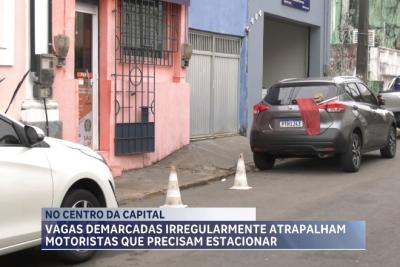 Vagas demarcadas irregularmente atrapalham estacionamentos em São Luís