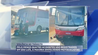 Três motociclistas se envolvem em colisões graves no fim de semana