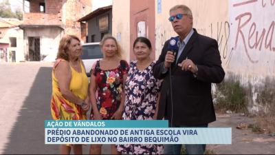 Moradores denunciam ação de vândalos em prédio abandonado no bairro Bequimão