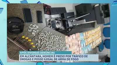 Em Alcântara, homem é preso por tráfico de drogas e posse ilegal de arma de fogo