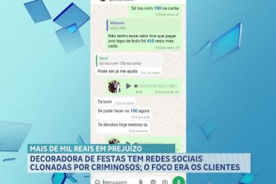 Decoradora de festas têm redes sociais clonadas por criminosos