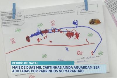 Mais de 2 mil cartas de natal ainda aguardam ser adotadas por padrinhos no Maranhão