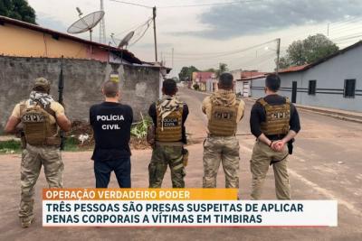 3 pessoas são presas suspeitas de aplicar penas corporais a vítimas em Timbiras