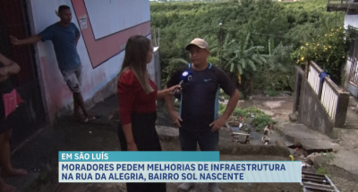 Moradores relatam problemas em ruas no bairro de São Luís