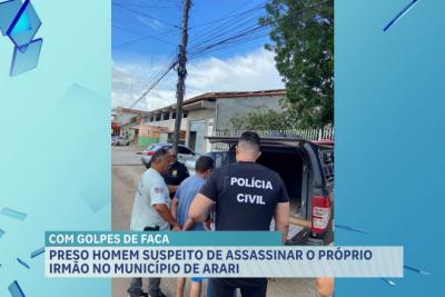 Preso suspeito de assassinar o próprio irmão em Arari