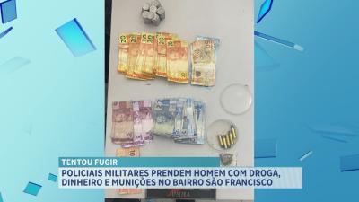 PM apreende droga e munições no bairro São Francisco