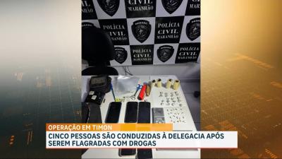 Polícia conduz cinco suspeitos de tráfico de drogas em Timon