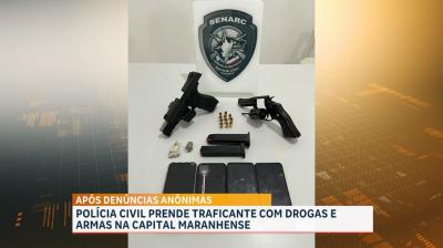 Polícia conduz suspeito de tráfico de drogas e apreende arma de fogo em São Luís