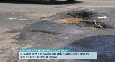 Cratera na avenida das cajazeiras em São Luís causa prejuízos a motoristas 