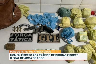 Homem é preso em Codó com drogas, arma e mais de R$ 126 mil em espécie