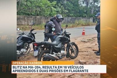 Operação Kadron apreende 18 motocicletas em Paço do Lumiar