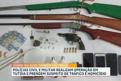 Polícia prende suspeito de homicídio e tráfico em Tutóia e apreende armas e drogas