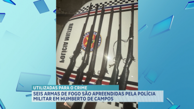 Polícia apreende seis armas de fogo na zona rural de Humberto de Campos, no MA