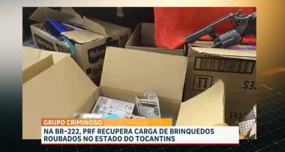 PRF-MA recupera carga de brinquedos roubados no Estado do Tocantins