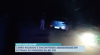 PRF recupera carro com registro de roubo na BR-316, em Caxias