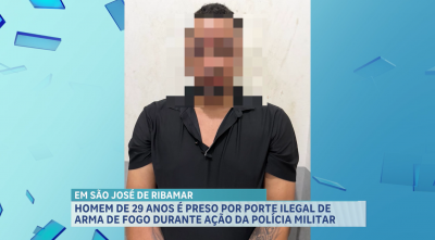Suspeito é preso por porte ilegal de arma de fogo durante ação da PM