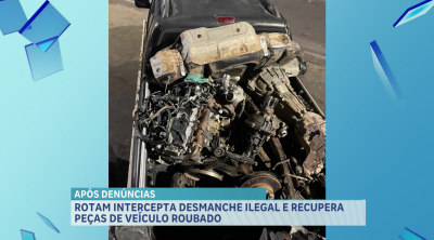 Rotam intercepta desmanche ilegal de veículos em São Luís  