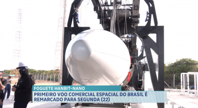 Primeiro voo comercial espacial no Brasil é remarcado para esta segunda (22)