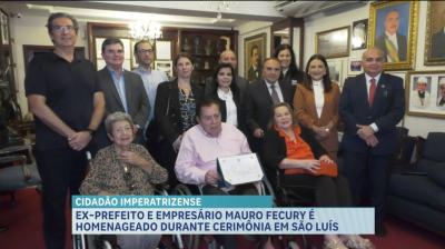 Ex-prefeito e empresário Mauro Fecury é homenageado durante cerimônia em SL