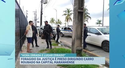 Foragido da Justiça é preso ao ser flagrado dirigindo em São Luís