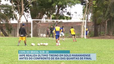 IAPE realiza último treino antes da disputa das quartas de final da Copa do Brasil Sub-20