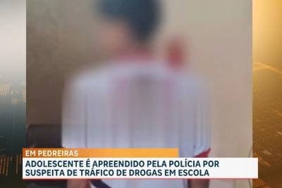 Jovem de 14 anos é suspeito de comercializar drogas dentro de escola em Pedreiras