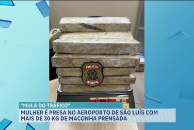 Mulher é presa com quase 40 kg de drogas em aeroporto de São Luís 