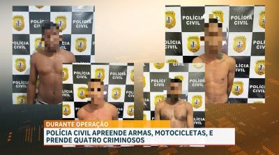 Quatro homens são presos em combate a crimes no interior do Estado