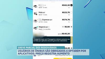Greve dos rodoviários: usuários relatam aumento no preço de corridas por aplicativo, em São Luís