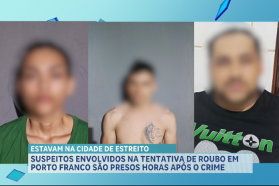 Suspeitos de participação em tentativa de assalto a banco são presos em Estreito