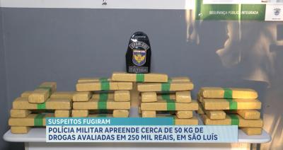 Polícia apreende drogas em área de matagal no bairro Cohab Sacavém