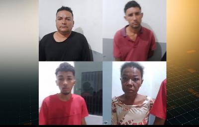 Suspeitos do crime de saidinha bancária são conduzidos pela polícia