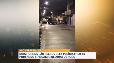 PM apreende simulacro de arma de fogo em posse de dois suspeitos