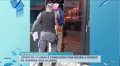 Homem é detido após assaltar passageiros de ônibus na Avenida Guajajaras