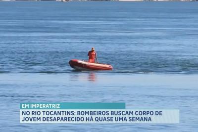 Imperatriz: Bombeiros buscam jovem desaparecido no Rio Tocantins