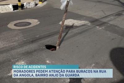 Buracos na Rua Angola causam transtornos no Anjo da Guarda