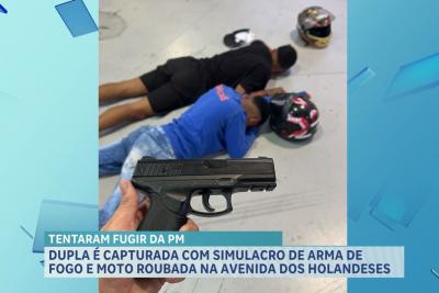 Dupla é detida após perseguição policial em São Luís