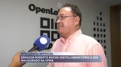 Roberto Rocha visita laboratório de Inteligência Artificial da UFMA