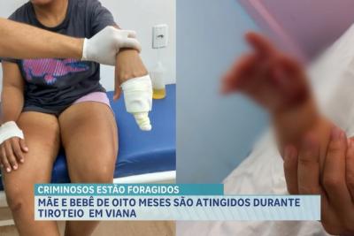 Homem morre e bebê de 8 meses fica ferido durante tiroteio em Viana 