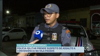 PM conduz suspeito de roubo no bairro Vila Passos