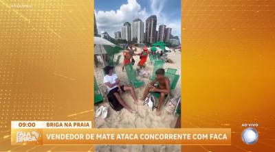 Vendedor de mate ataca concorrente com faca em praia do Rio de Janeiro