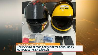 PM conduz suspeitos de roubo de motocicleta na Vila Tamer