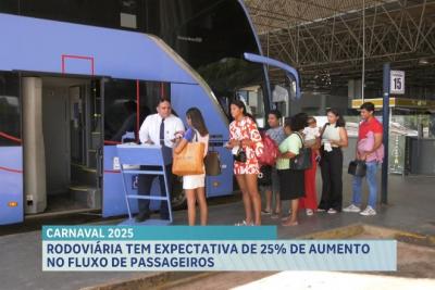 Carnaval 2025: rodoviária tem expectativa de 25% de aumento no fluxo de passageiros 