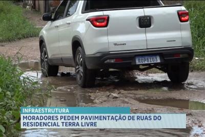 Moradores do Residencial Terra Livre enfrentam ruas intransitáveis e cobram solução