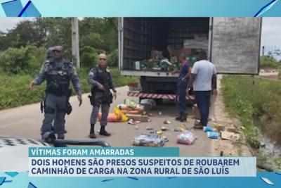 PM prende suspeitos de roubo de carga na zona rural de São Luís